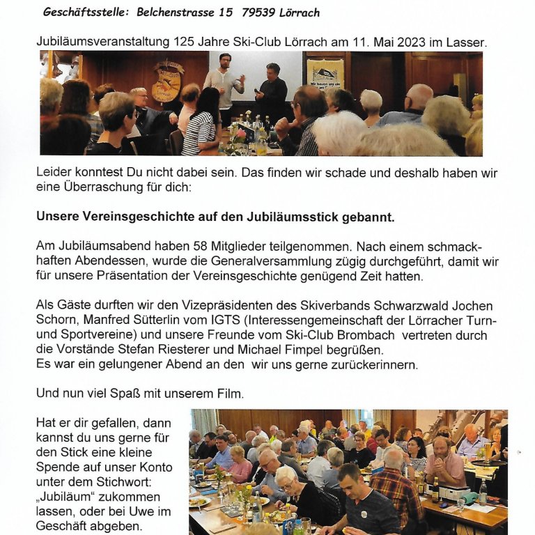 125 Jahre Jubiläumsveranstaltung